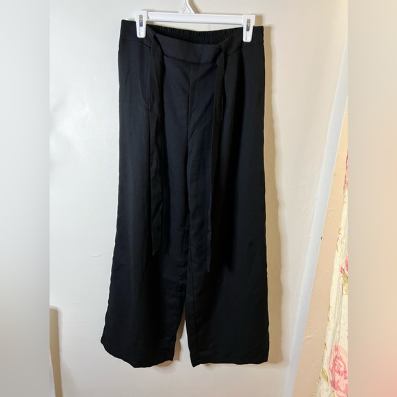 SHEIN solid drawstring waist wide leg Size L - Picture 2 of 4